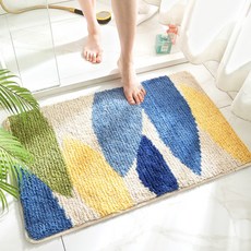 Market A綠色葉子吸水腳踏墊 50*80cm, 彩葉, 1個