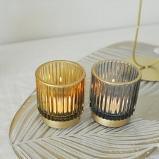 CoTe TaBLe Aro 小燭台2件組, 煙燻色, 琥珀色