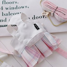 Coco studio 狗狗莎莎胸背帶 + 牽繩套組, 粉紅色, 1套