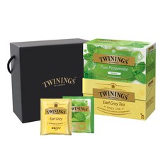 TWININGS 唐寧茶 茶包2入禮盒 25包, 伯爵紅茶+薄荷茶, 1組