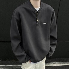 JTL Lufy 寬鬆鈕扣圓領長袖大學T