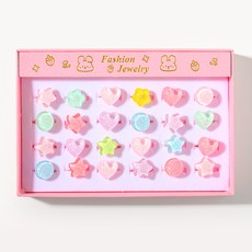 아기코끼리 글로우 젤리 반지 24종 세트