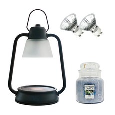 CANDLE WARMERS 復古造型暖燈+香氛蠟燭+燈泡 2入, 黑色（暖色）