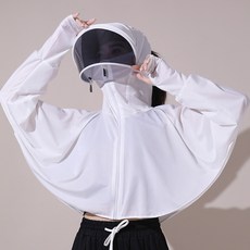 Second Best女款抗UV戶外露臍連帽拉鍊外套