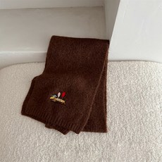 HARAROI 小狗刺繡針織圍巾