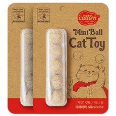 cattem 貓咪迷你球玩具 木天蓼 5入, 迷你球 木天蓼, 2個