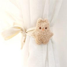 SISEUNDEUSI 室內可愛兔子娃娃窗簾串, 2個, 棕色