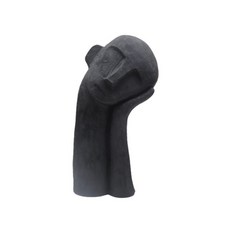 Answer 石膏像 手工藝 室內裝飾擺件, 黑色