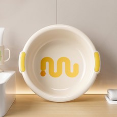 더자카 컬러풀 다용도 세수대야 M, 옐로, 1개