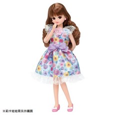 TAKARA TOMY Licca 莉卡娃娃 LW-01 繽紛花朵寶石洋裝 LA19289, 混和顏色, 1個