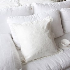 CoTe TaBLe 圓點薄紗亞麻抱枕套