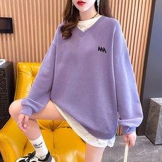 임부 MA 컬러 브이넥 레이어드 맨투맨