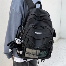 Chic Hills Meldron 時尚抽繩休閒後揹包 11785, 黑色