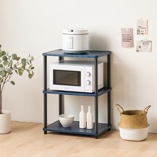 GaguRecipe 組裝式收納架, 深藍, 3層