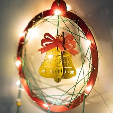 minhwashop 聖誕節弦線畫捕夢網DIY套組, 鈴鐺, 10套