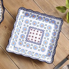 MAISON OBJET Praka 波蘭風格陶瓷方盤, 1個