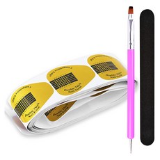 MEIBROWN 指甲延長三件式美甲組, 1組, 指甲泡沫紙50p+雙指甲刷+指甲銼