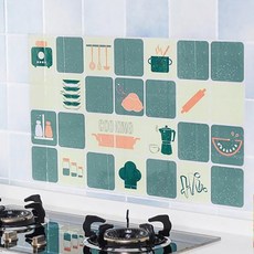 민스리빙 주방타일 기름때방지 가스렌지 디자인시트지 쿠킹, 6개