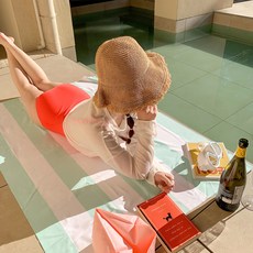 Dynamm 超細纖維光觸媒大型海灘巾 90 x 130 cm, 薄荷綠, 1個