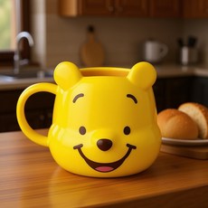 Skater 角色臉型馬克杯 CHMGD4 小熊維尼, 1個, 390ml, 混和色