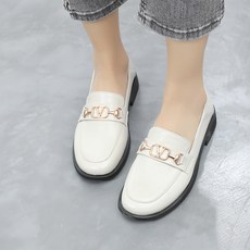 루비코코 여성용 골드 포인트 키높이 로퍼