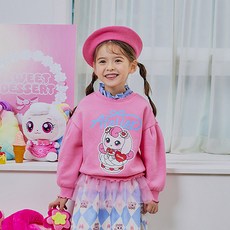 Lili Clair 女童用 酸甜活潑 Catch! Teenieping 哈啾萍 荷葉邊 刷毛 大學T