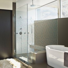 DECOMI 現代 黏貼式窗貼 HBG-36012, 壓花小彩色方格