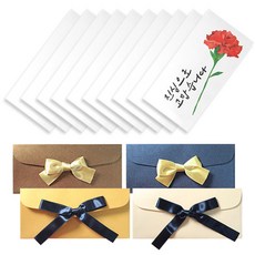 2Youngdesign 蝴蝶結珍珠鈔票信封 4入 + 康乃馨書法鈔票信封 10入, 隨機出貨(蝴蝶結珍珠信封), 真心感謝(書法信封), 1套