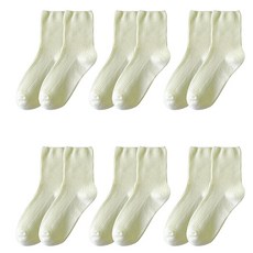 JOY MULTI 孕婦款素色羅紋中筒襪, 6雙