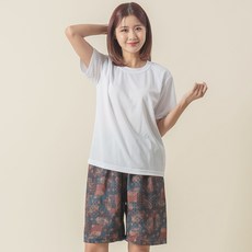 Mintcocoa 女款人造絲五分睡褲