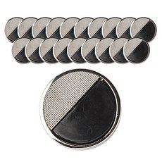 注塑格紋半月組合鈕扣 21mm, 20個, 鎳