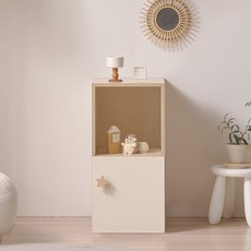 아이든 속깊은 틈새 키작은 원목발 포함 수납장, 내추럴콤비