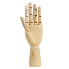 J&C 手部關節木製人偶 左手, 1個