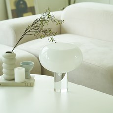 SPiANO 鵝卵石桌燈 SS-3630S, 白色 + 透明