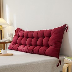 JOAN&BETTY 菱格紋防水床頭靠墊, 紅色