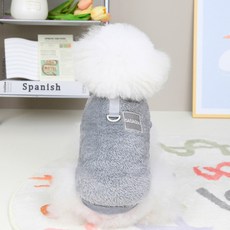 PASTEL PET 寵物彩色柔軟超細纖維T恤, 灰色