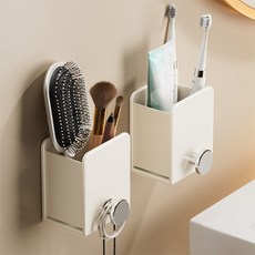더플로우커머스 어디서나 쓰기 좋은 모던 심플 벽걸이 부착식 소품 보관함, 2개