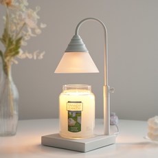 Sweet Shine 定時器高度可調暖器 + 洋基蠟燭大爵士 + 燈泡 2p, 白色(蠟燭加熱燈)+Clean Cotton(蠟燭)