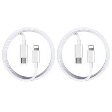 피치몰 C타입-애플8핀 아이폰 PD 고속충전 케이블 2p, 2m, 화이트