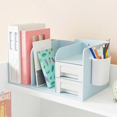 머츠샵 1단 미니 서랍 책상책꽂이, 민트