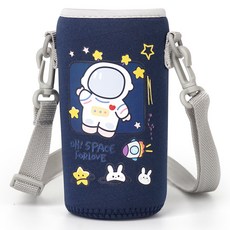 Weasel水瓶保溫杯收納袋包 深藍色 1個