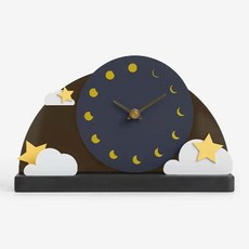 Growup 奢華室內設計桌鐘, 月亮黑