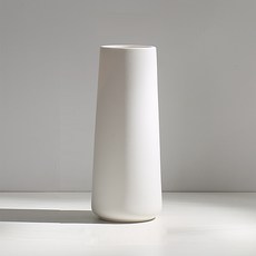 RIVER-GREEN 陶瓷圓柱花瓶 B款, 白色的