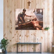 이요한 화백 성화 노프레임 캔버스화 23 십자가에 달리시다