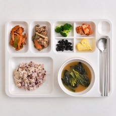 LOHJA 6格美耐皿餐盤 714, 乳白色