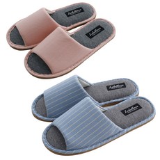 Labellaco 女款 + 男款 Plan 室內拖鞋組, 粉紅色, 天藍色