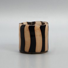 Simple&Glow 多用途條紋感性玻璃迷你花瓶 12cm, 粉紅色