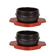 Happy Jung 韓式陶瓷湯鍋+木質湯鍋墊 12公分 2組, 135mm