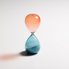 Minimal Colored Glass Hourglass A Type 15 分鐘, 橙色+藍色