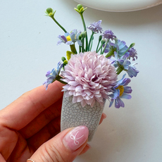 49데이즈 미니 도자기화분, 1개, 사각 퍼플